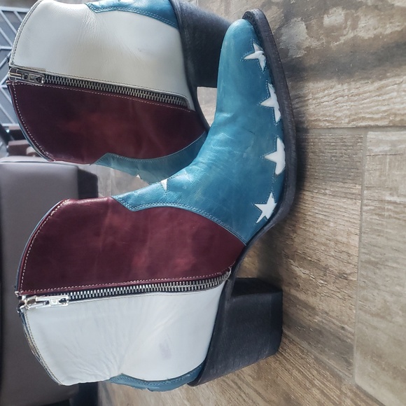 Yippee By Old Gringo Joyce Red White Blue Bootie - Picture 3 of 8